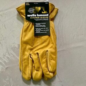 Wells Lamont Leather all purpose gloves, large, NEW with tags